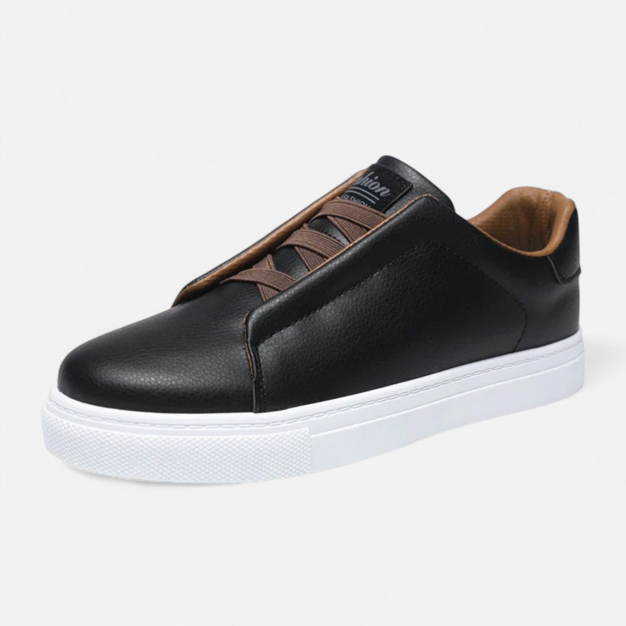 Męskie Sneakersy Slip‑On ze Skórzaną Cholewką i Wsparciem Łuku