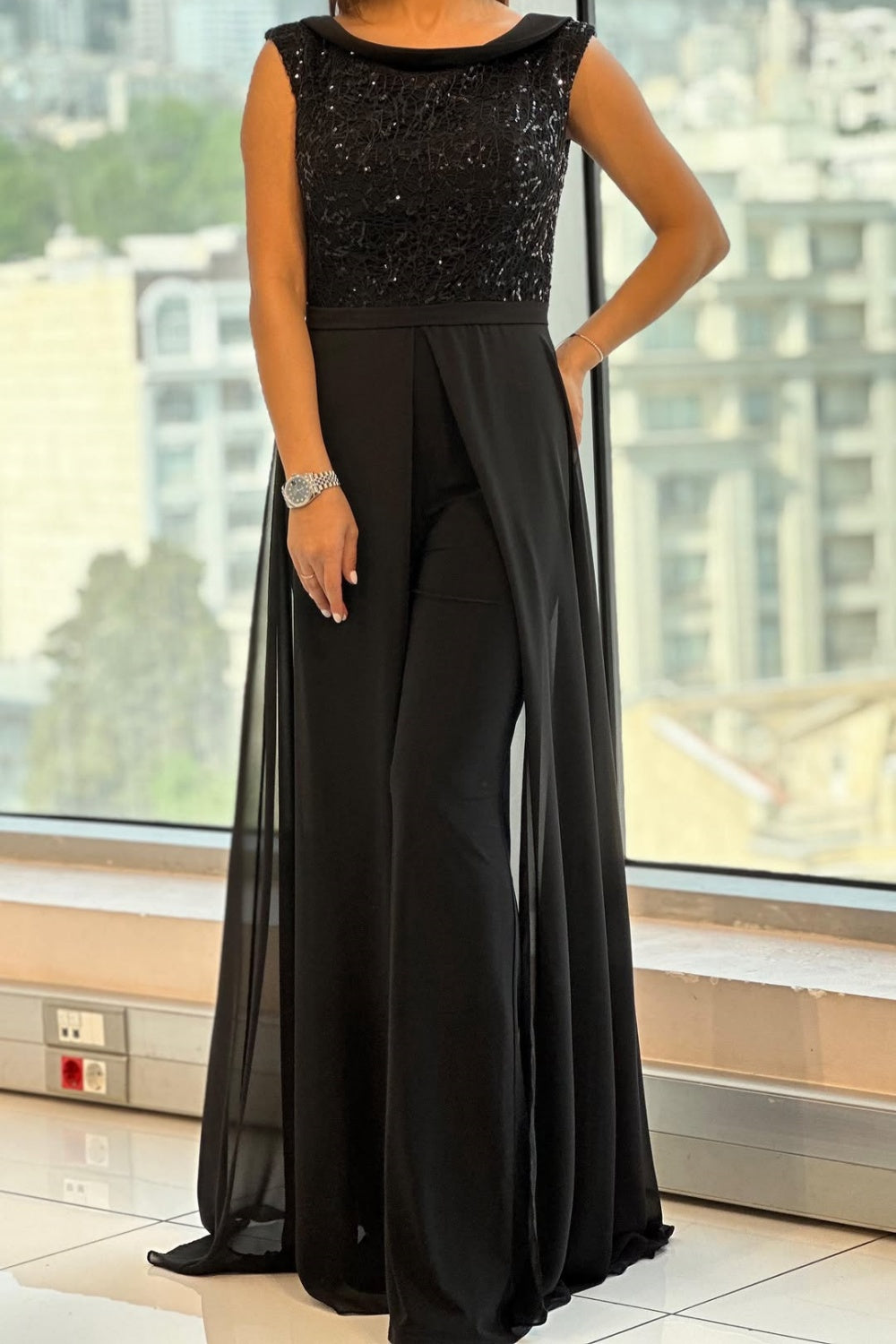 Damski Elegancki Kombinezon Bez Rękawów