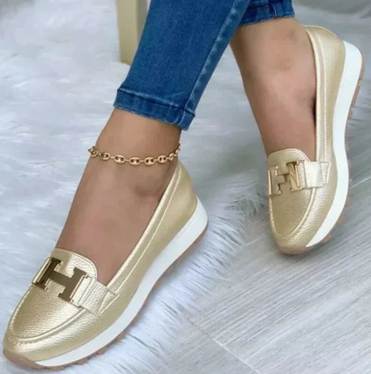 Damskie Buty Ortopedyczne Slip‑On z Elegancką Klamrą