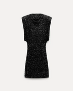 Damen Minikleid mit Pailletten und Abendlichem Glanz