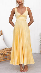 Damen Midikleid, plissiert, elegant, luftig, leicht für den Sommer