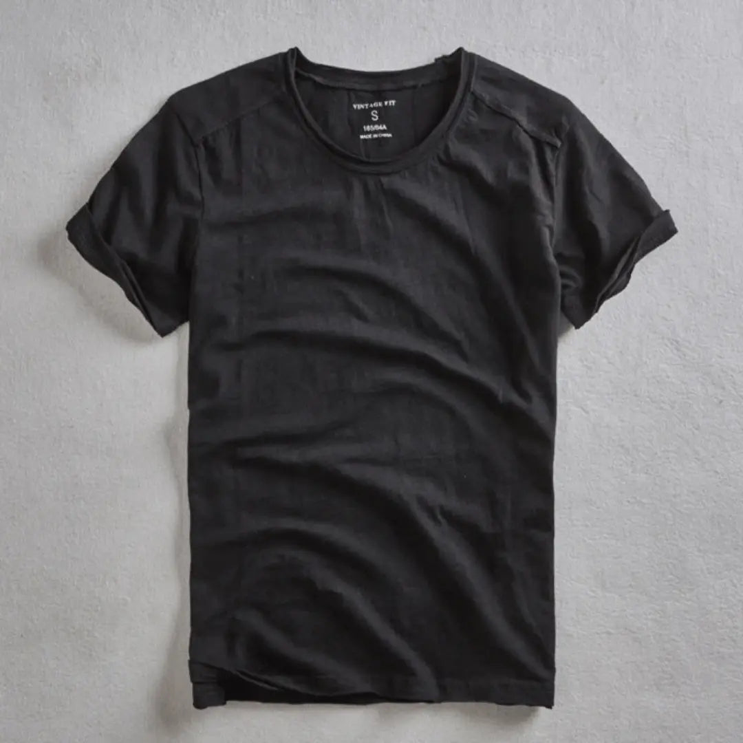 Bawełniany T‑Shirt Vintage o Miękkim Wykończeniu