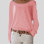 Eleganter Damenpullover mit Rundhalsausschnitt aus feinem Strick