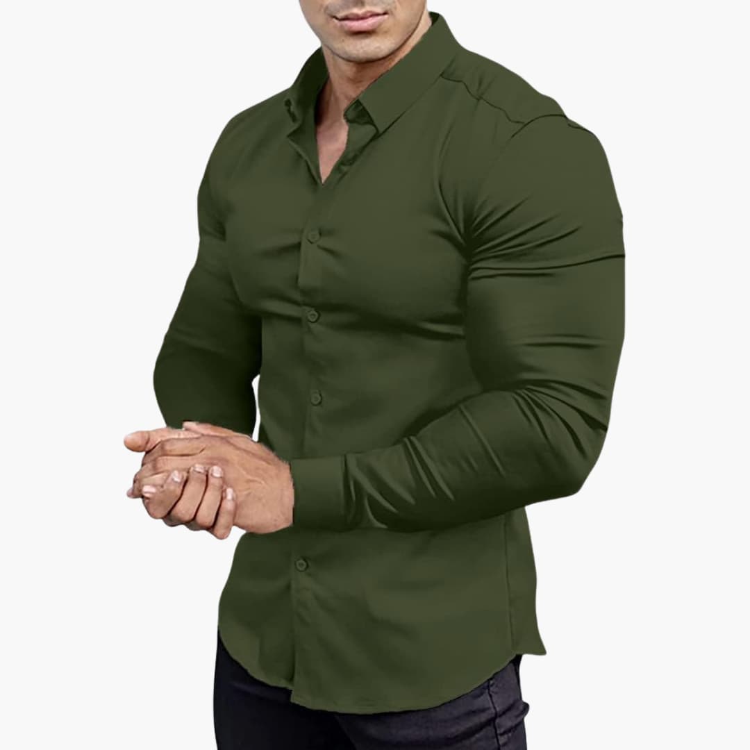 Męska Koszula Slim‑Fit z Eleganckim Wykończeniem