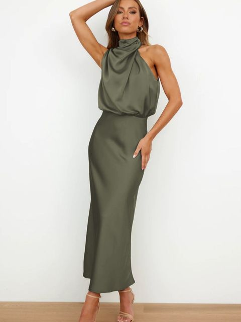 Damska Sukienka Off‑Shoulder Bodycon o Eleganckiej Linii Maxi