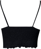 Damen Mesh Top mit Verstellbaren Trägern und V‑Ausschnitt