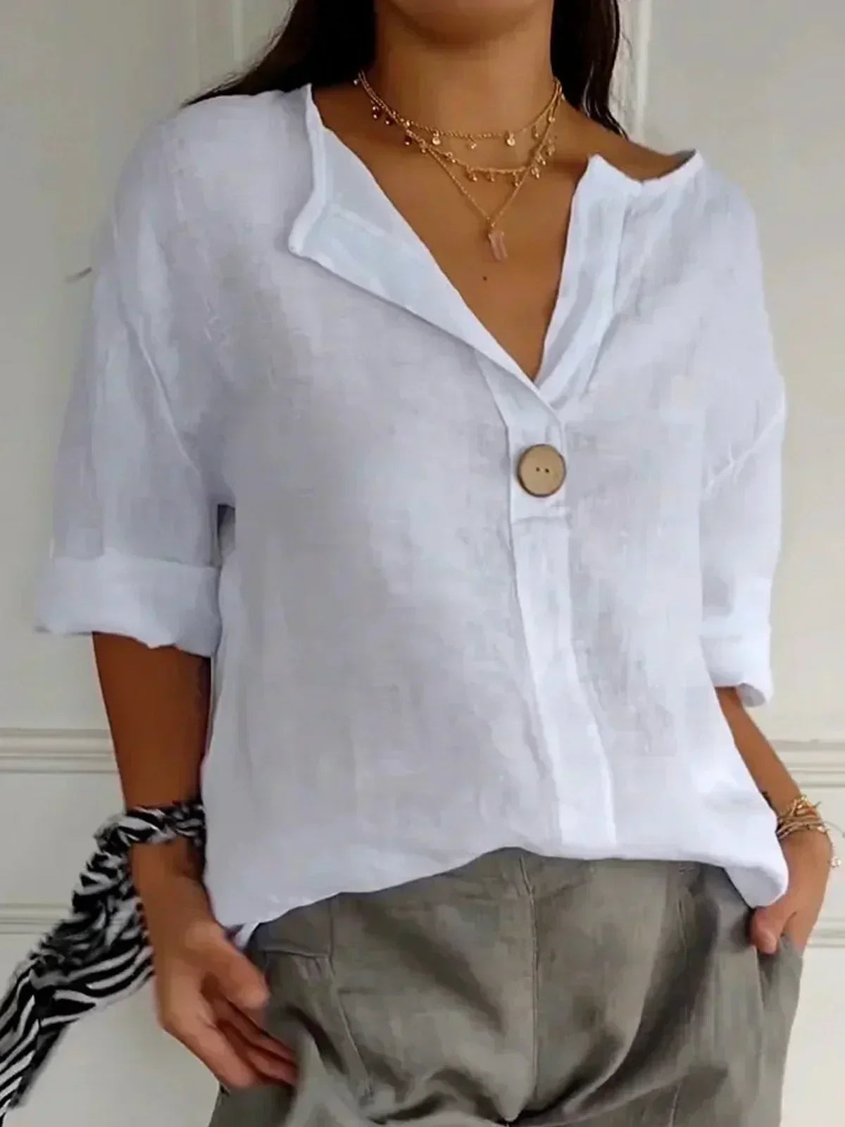 Damska Taliowana Bluzka Casual