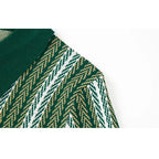 Bawełniane Polo z Kołnierzykiem Button‑Down i Wzorem Jodełki