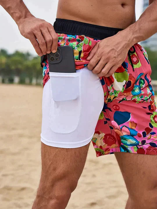 Herren Badeshorts mit sicherem Sitz