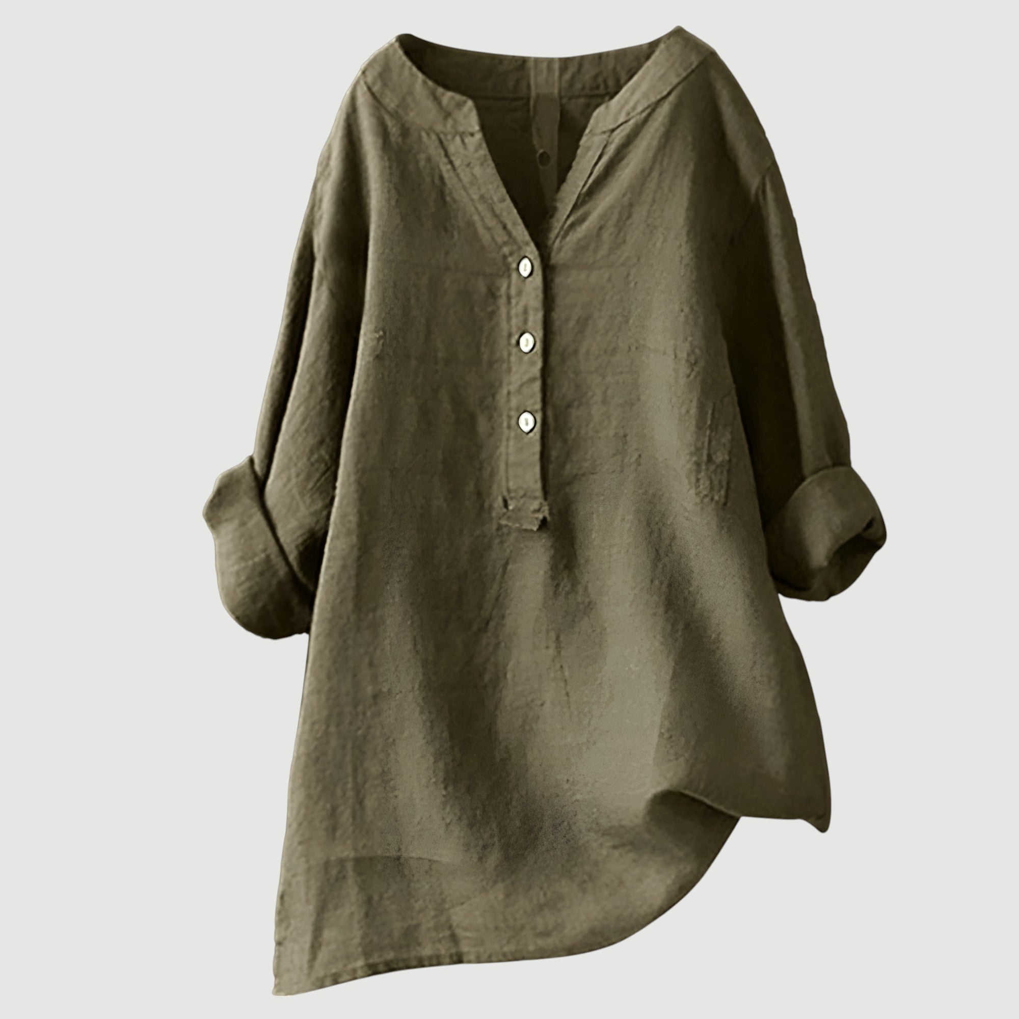Damska Bluzka Koszulowa z Guzikami i Luźnym Krojem