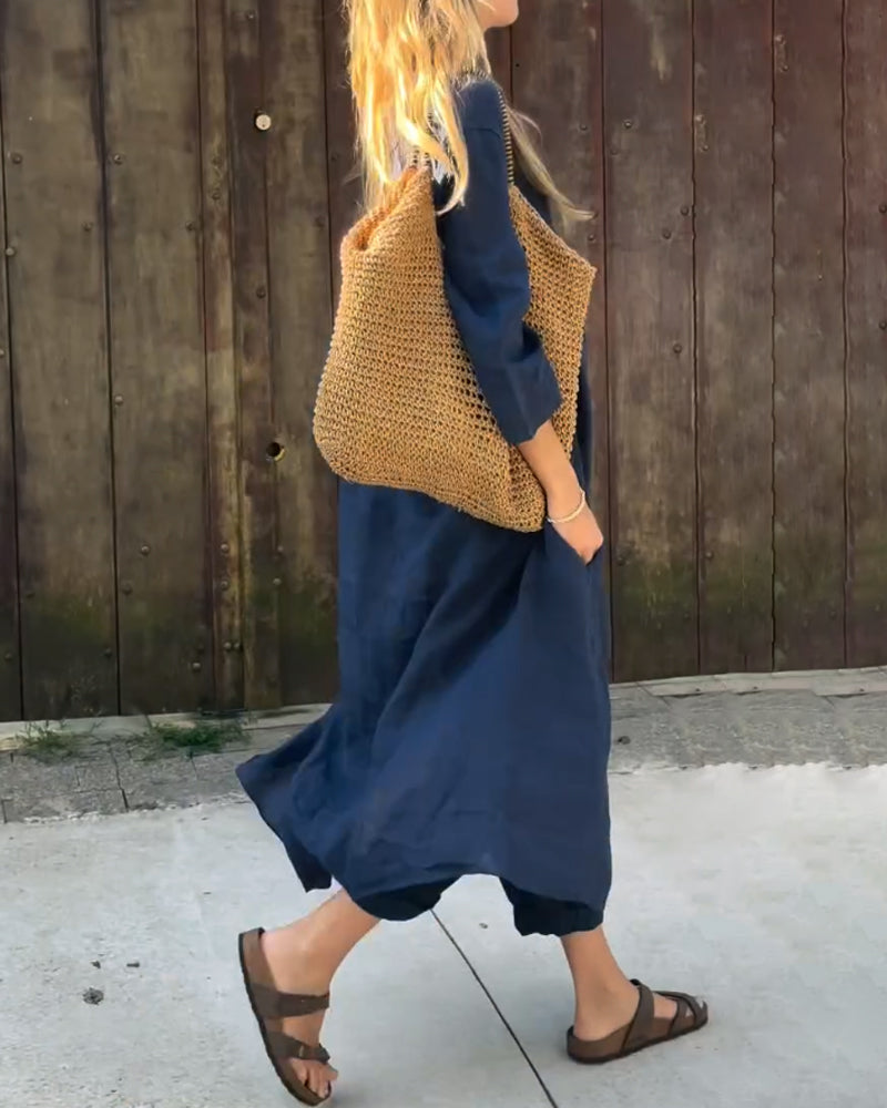 Women's Loose Set with Long Tunic and Pants