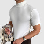 Męski T‑Shirt z Golfem ze Stretch Bawełny