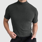 Męski T‑Shirt z Golfem ze Stretch Bawełny