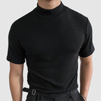 Męski T‑Shirt z Golfem ze Stretch Bawełny