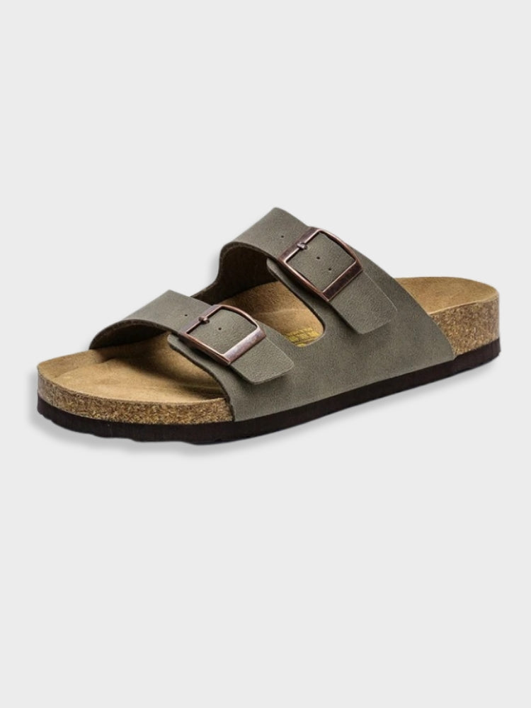 Herren Sandalen mit Verstellbarem Riemen und Stabilem Absatz
