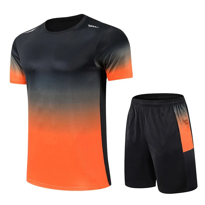 Men's Sport Set Made of Breathable Fabric (T-Shirt + Shorts)