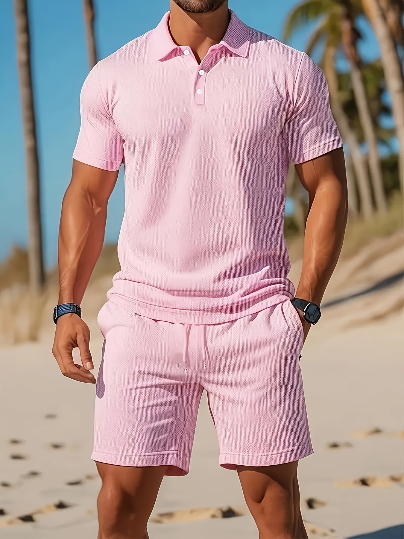 Men's Summer Set with Breathable Construction and Comfortable Fit