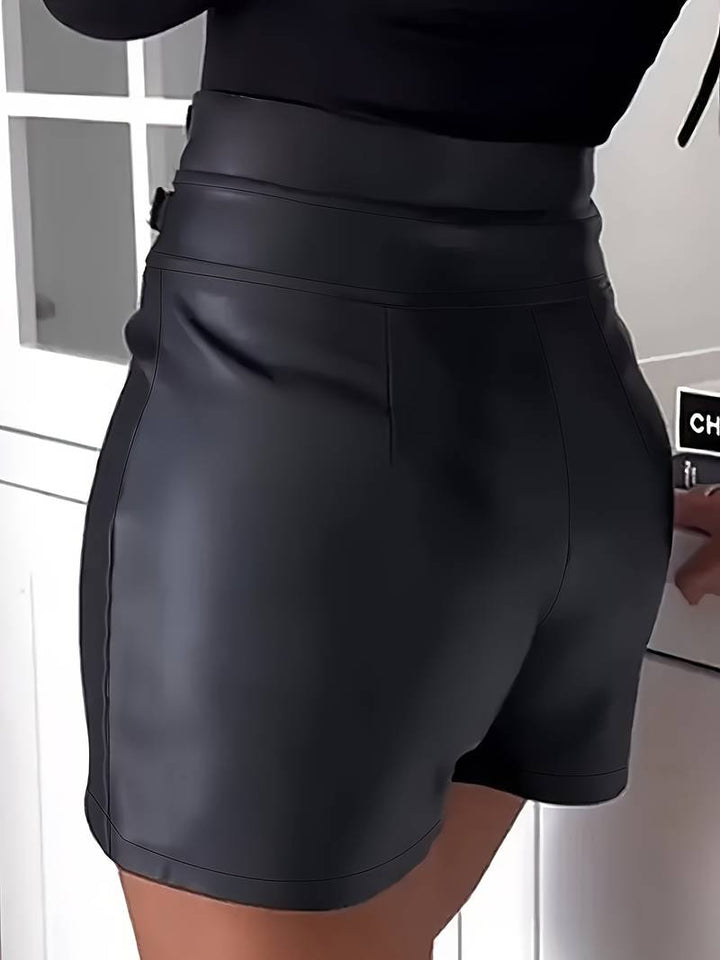 Eleganckie Damskie Szorty z Dekoracyjną Klamrą