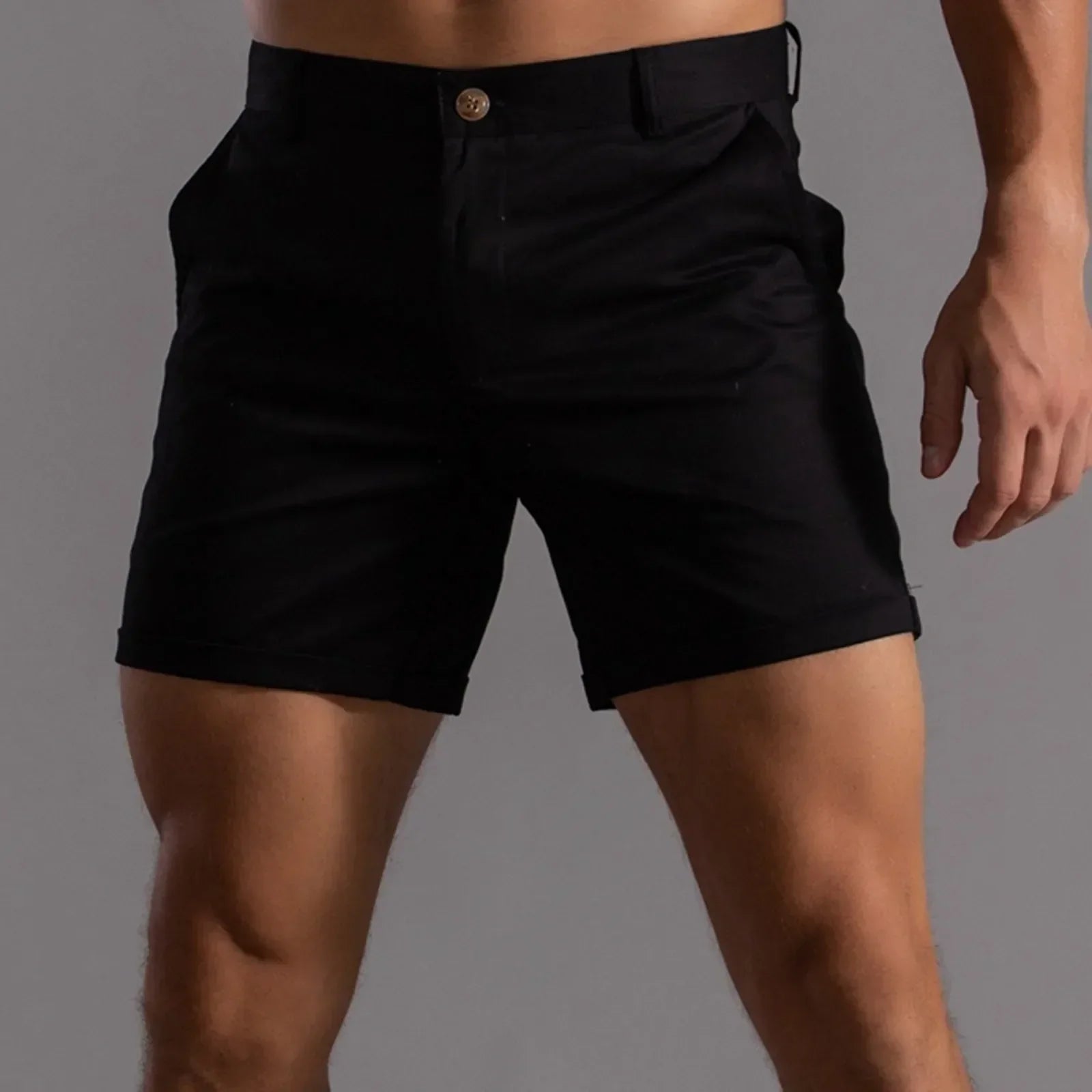 Męskie Eleganckie Szorty Chino o Komfortowym Kroju