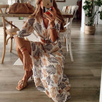 Women's Maxi Dress with Pattern and Lightweight Construction