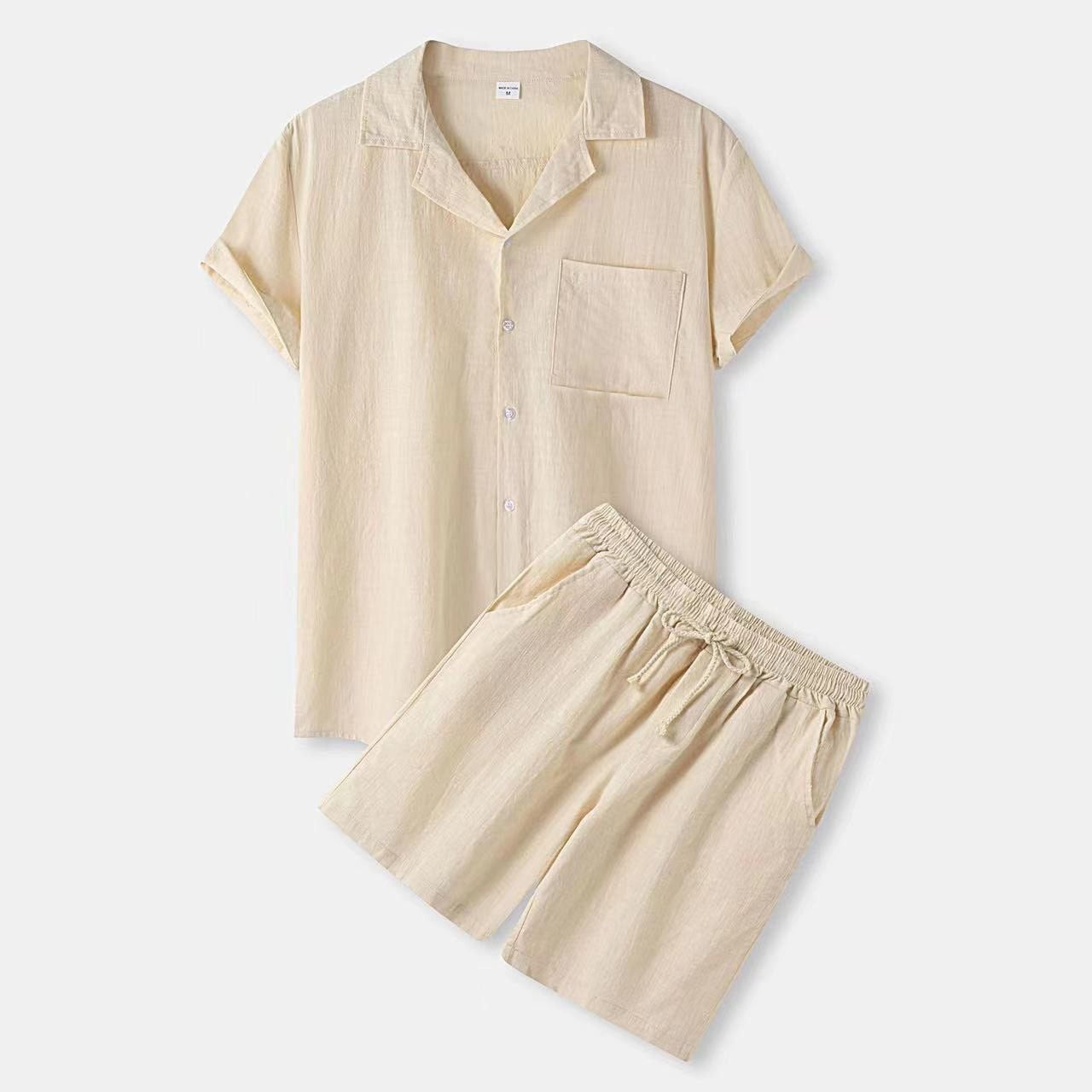 Men's Summer Set with T-Shirt and Shorts in Regular Fit