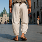 Męskie Luźne Spodnie z Wzorem Boho