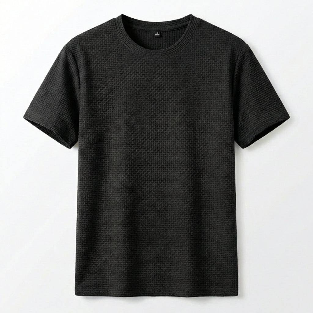 Męski T‑Shirt z Oddychającą Strukturą Mesh i Miękką Włókniną Bambusową