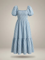 Women's Midi Dress with Ruffled Sleeves
