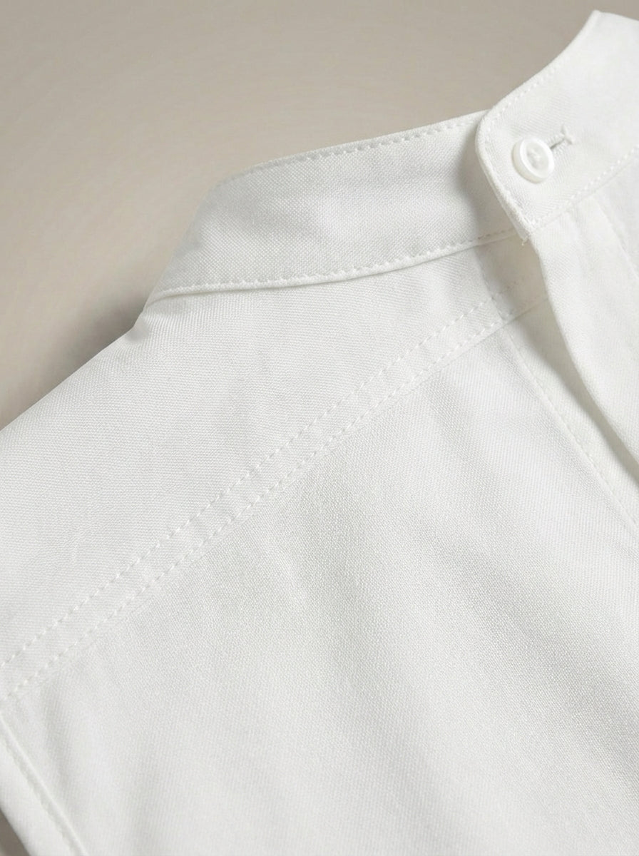 Women's Slim Fit Blouse with V-neck and Short Sleeves