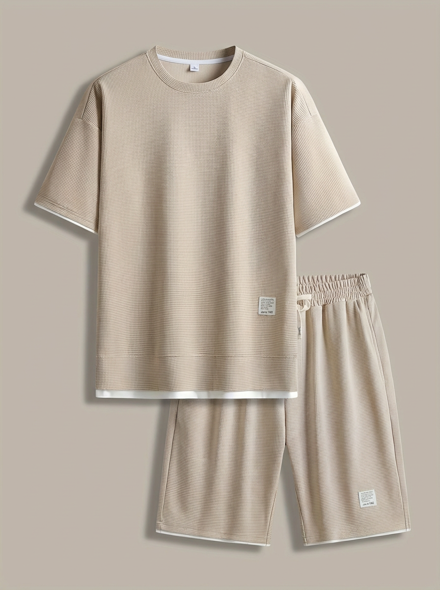 Men's Slim Fit Set with T-shirt and Shorts