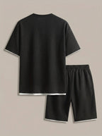 Herren Slim Fit Set mit T-Shirt und Shorts