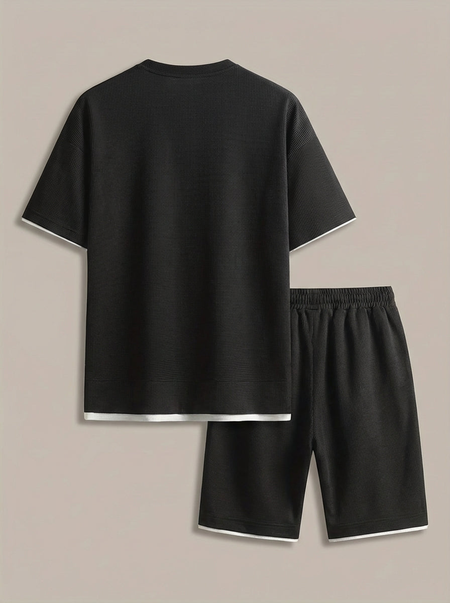 Men's Slim Fit Set with T-shirt and Shorts