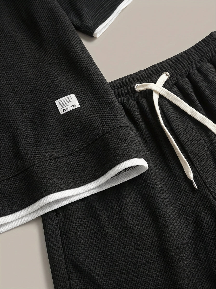 Herren Slim Fit Set mit T-Shirt und Shorts