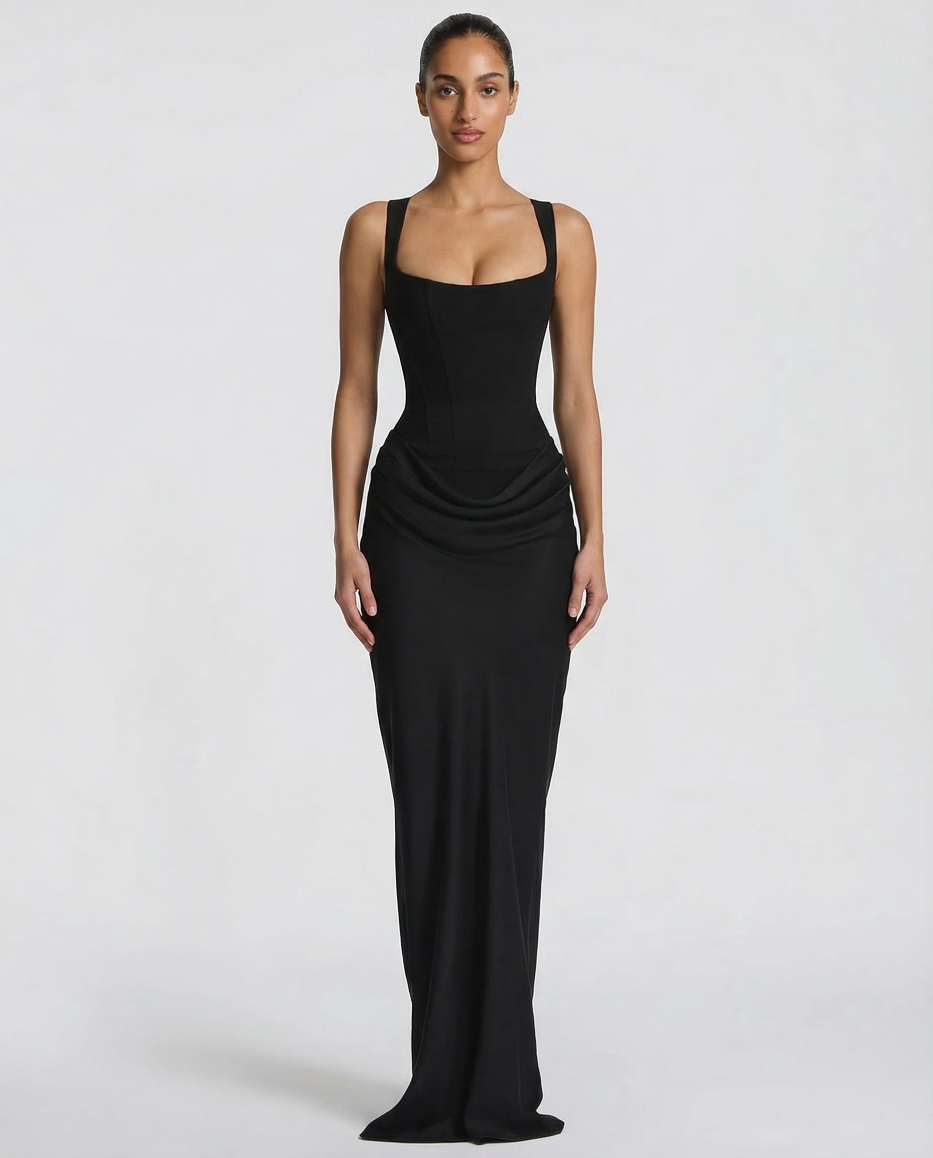Damen Maxikleid mit Sanduhr-Silhouette