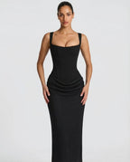 Damen Maxikleid mit Sanduhr-Silhouette