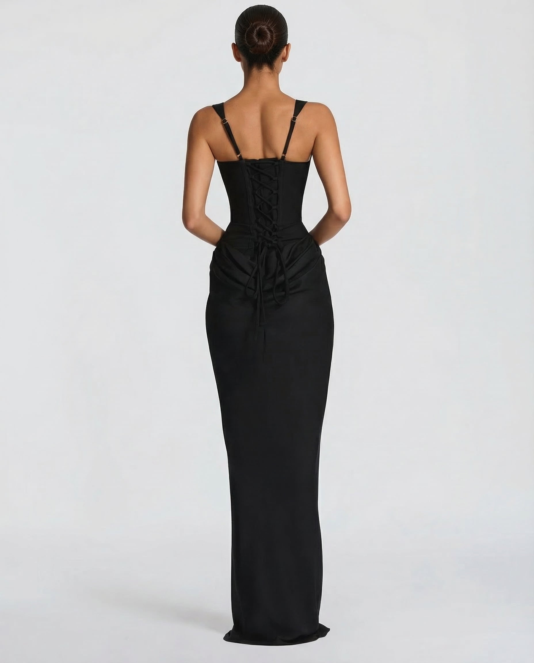 Damen Maxikleid mit Sanduhr-Silhouette