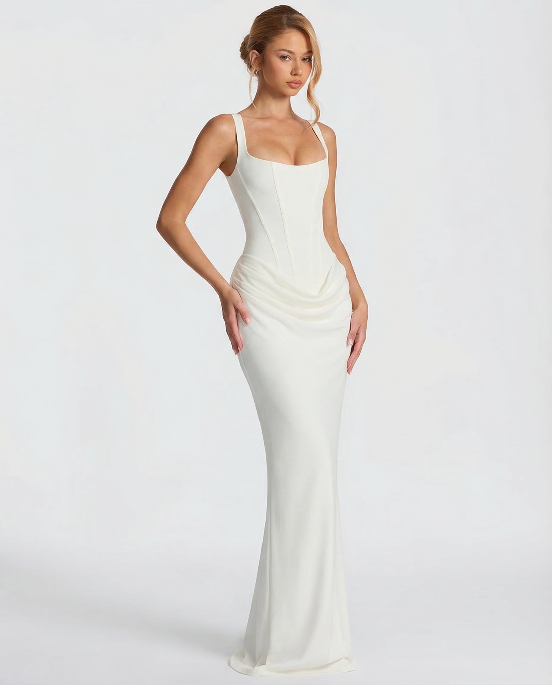 Damen Maxikleid mit Sanduhr-Silhouette