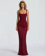 Damen Maxikleid mit Sanduhr-Silhouette