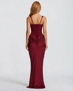 Damen Maxikleid mit Sanduhr-Silhouette