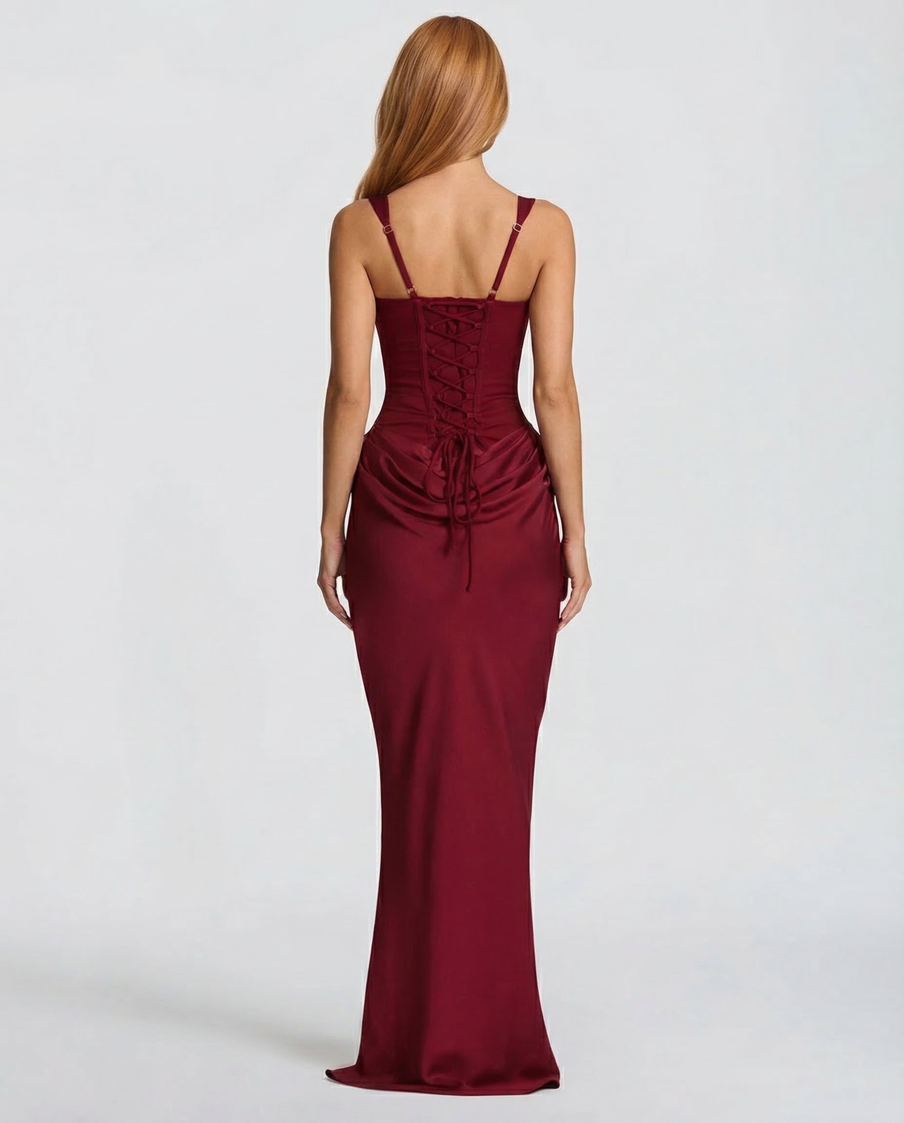 Damen Maxikleid mit Sanduhr-Silhouette