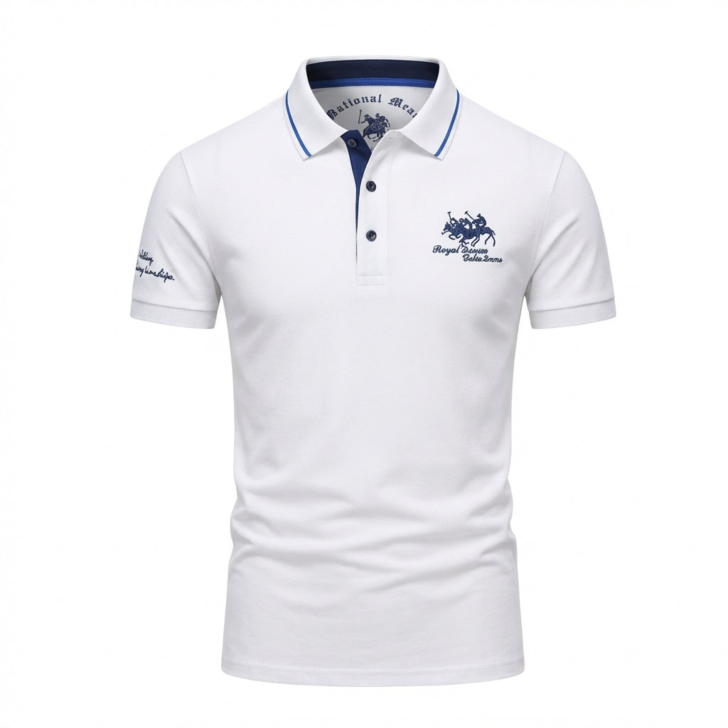 Męski Polo Shirt o Luksusowym Wykończeniu i Eleganckiej Linii