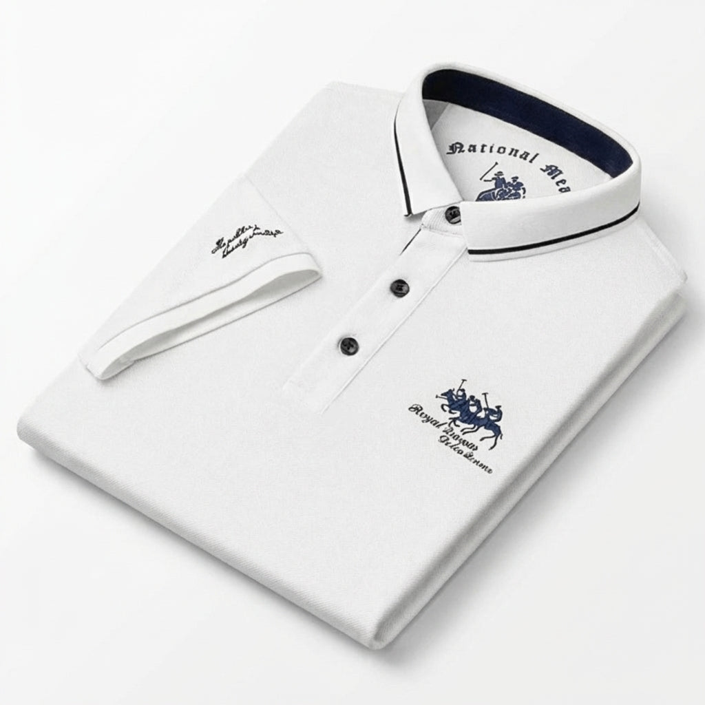 Męski Polo Shirt o Luksusowym Wykończeniu i Eleganckiej Linii