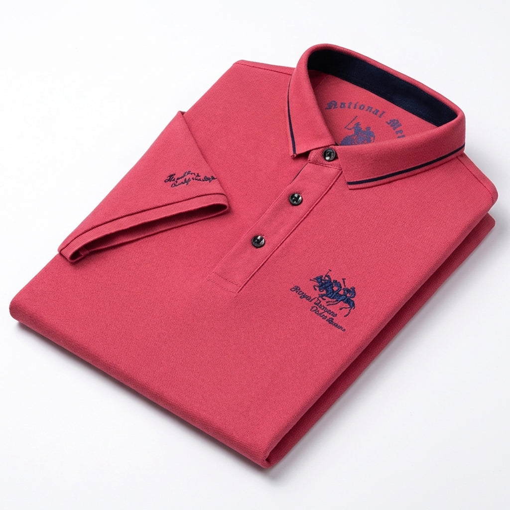 Męski Polo Shirt o Luksusowym Wykończeniu i Eleganckiej Linii