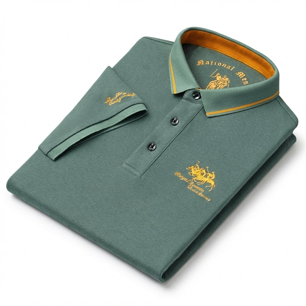 Męski Polo Shirt o Luksusowym Wykończeniu i Eleganckiej Linii