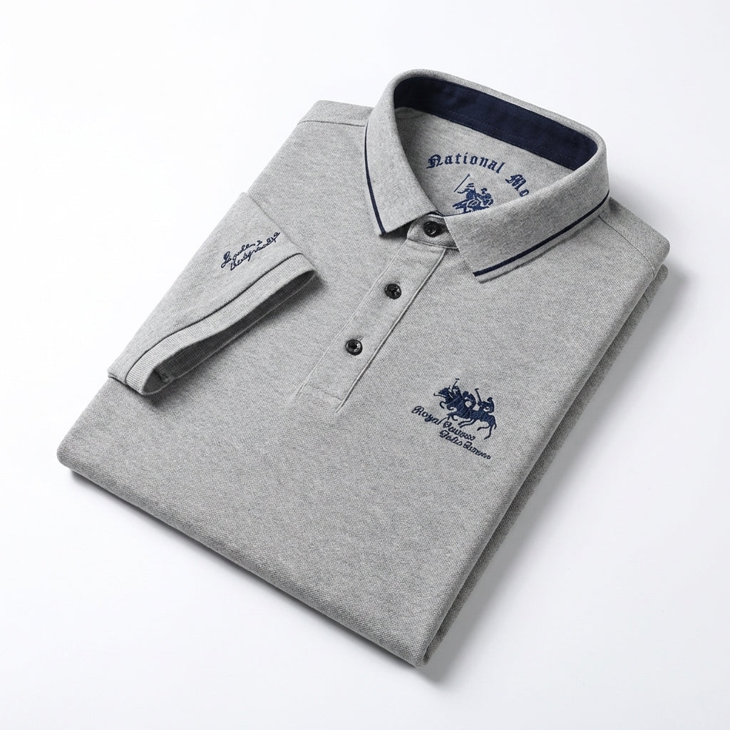 Męski Polo Shirt o Luksusowym Wykończeniu i Eleganckiej Linii