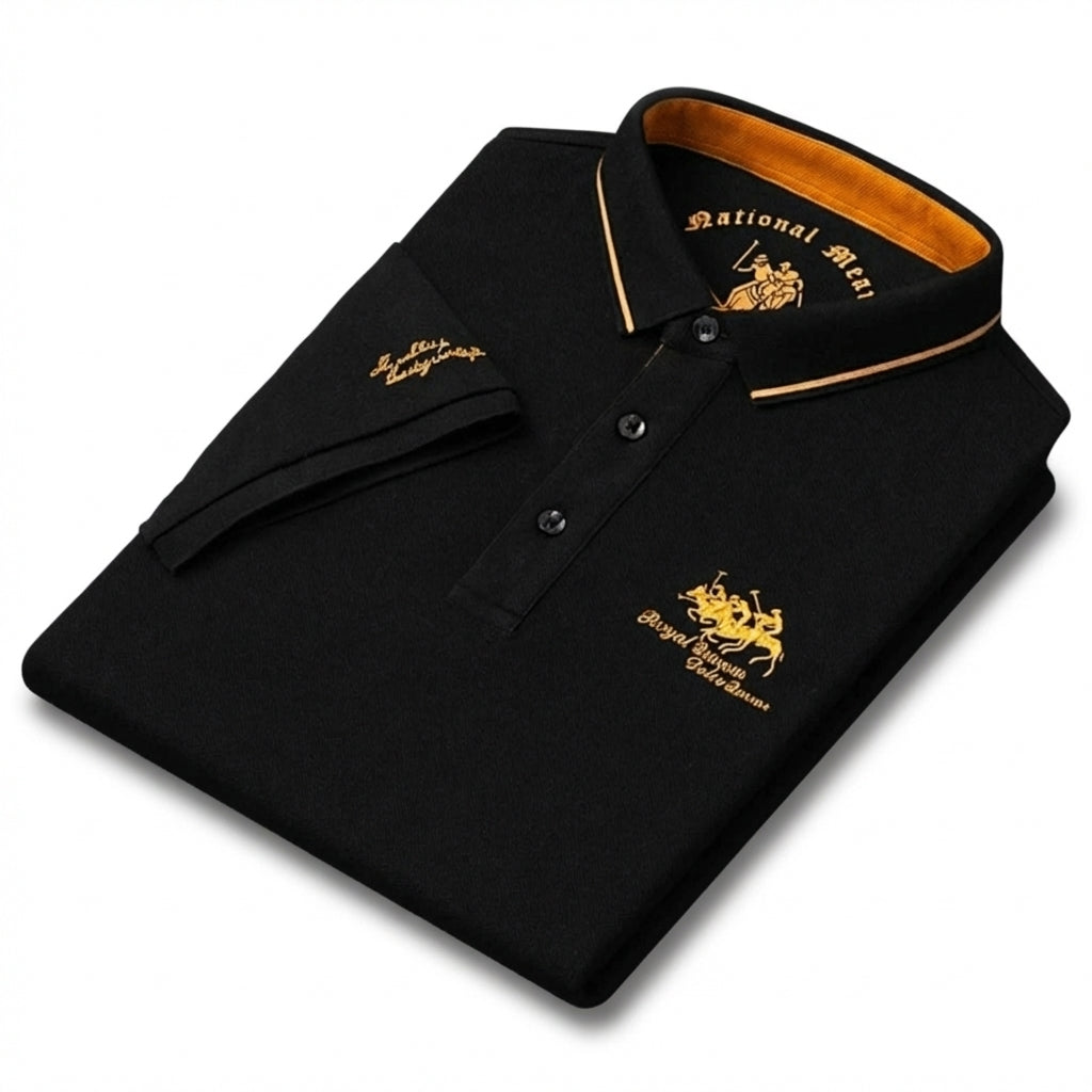 Męski Polo Shirt o Luksusowym Wykończeniu i Eleganckiej Linii