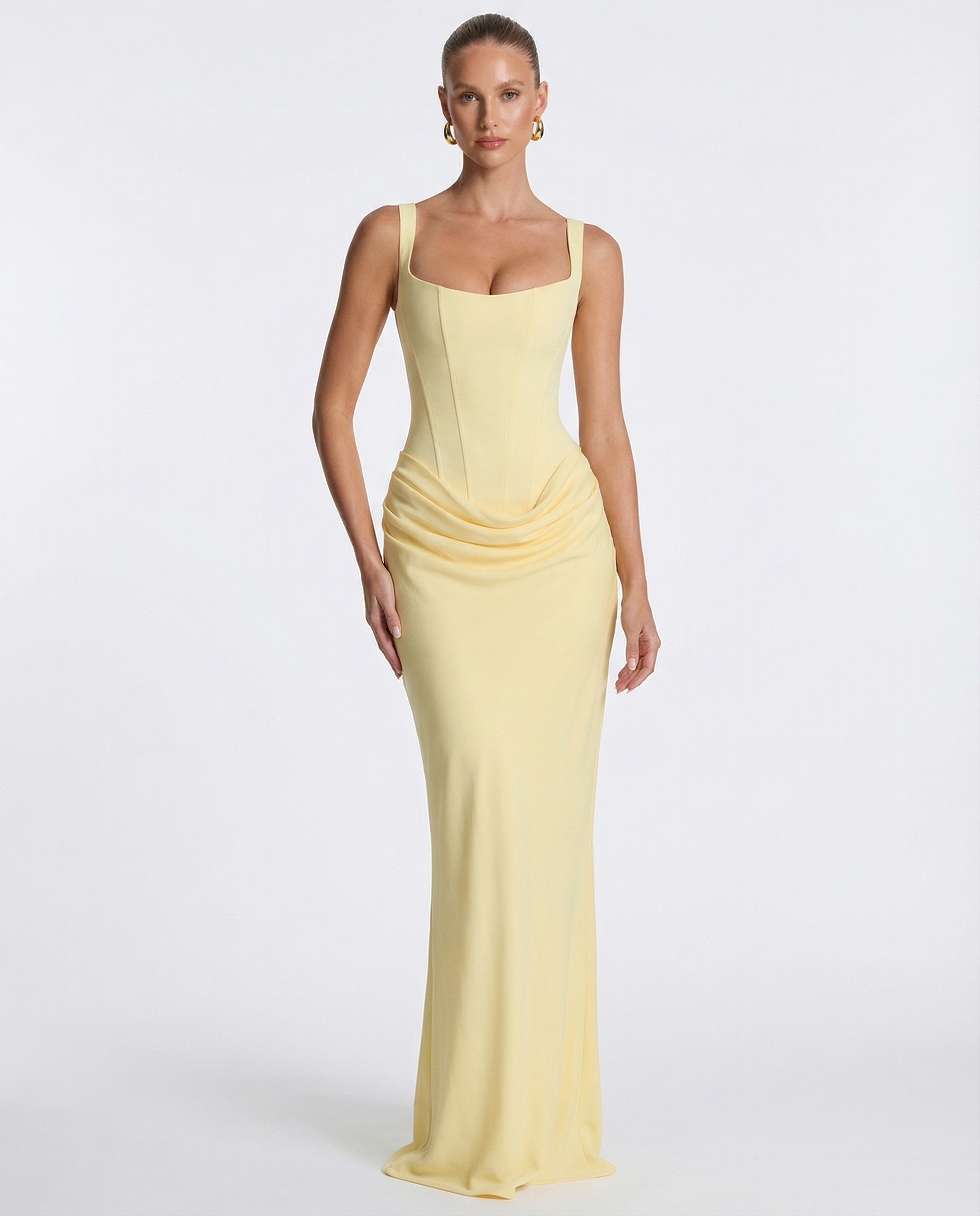 Damen Maxikleid mit Sanduhr-Silhouette