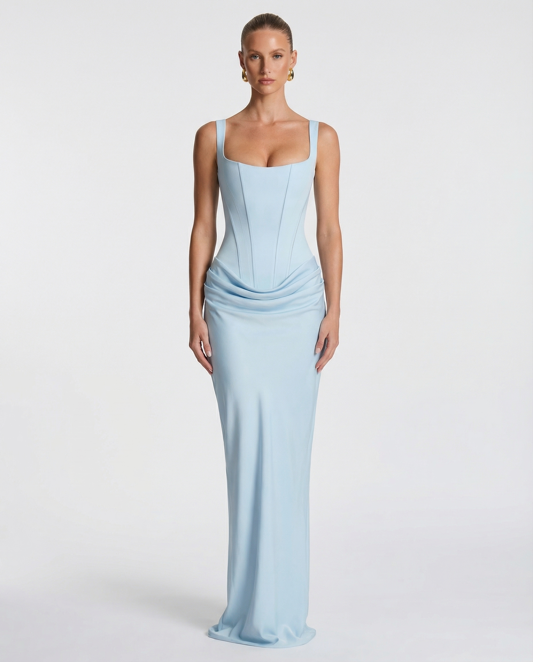 Damska Sukienka Maxi o Sylwetce Klepsydry