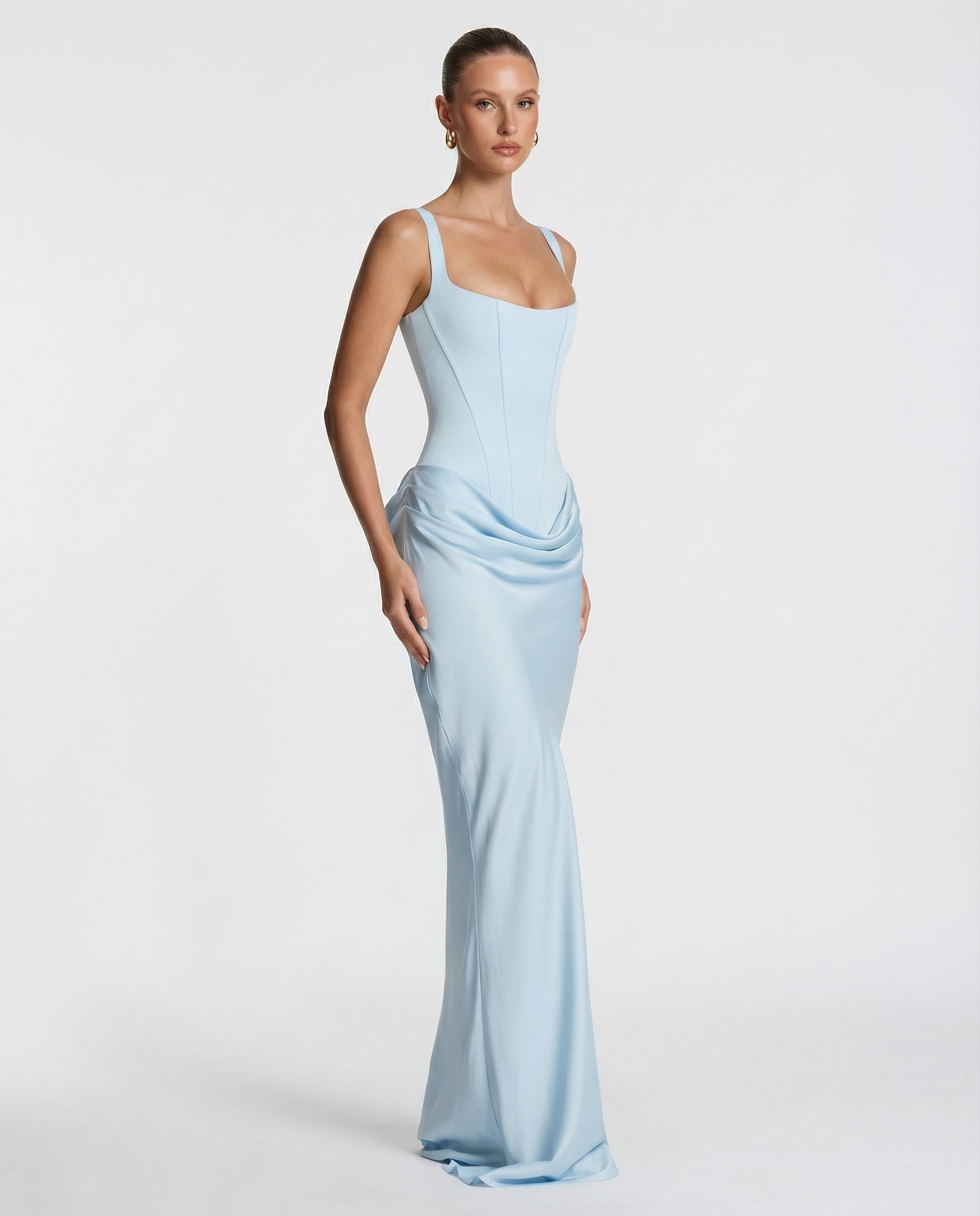 Damen Maxikleid mit Sanduhr-Silhouette