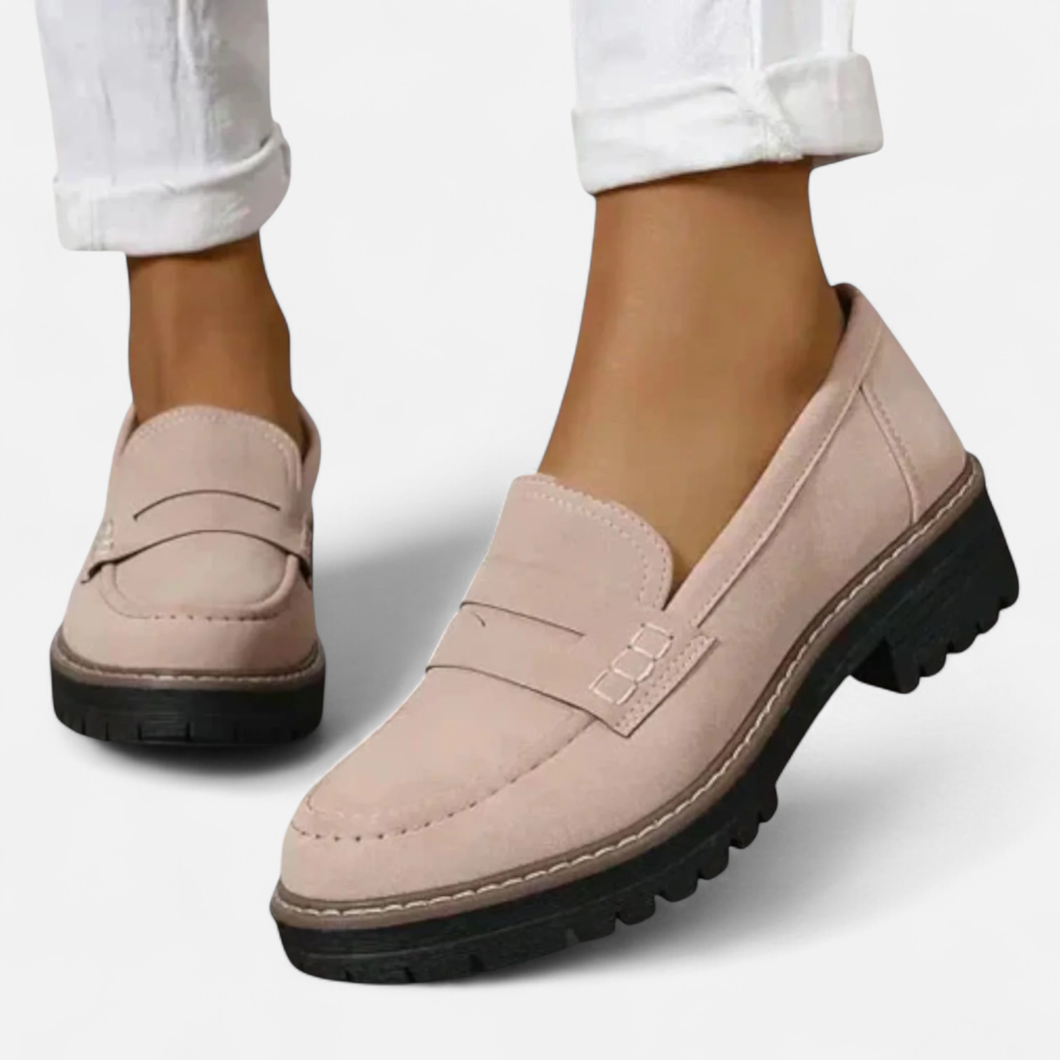 Damskie Mokasyny Ortopedyczne z Okrągłym Noskiem i Miękką Podeszwą